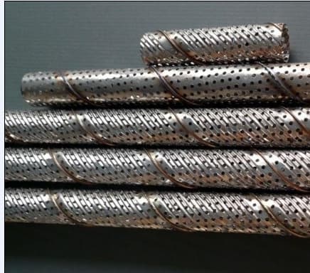 spiral welded 316 perforated center core tube